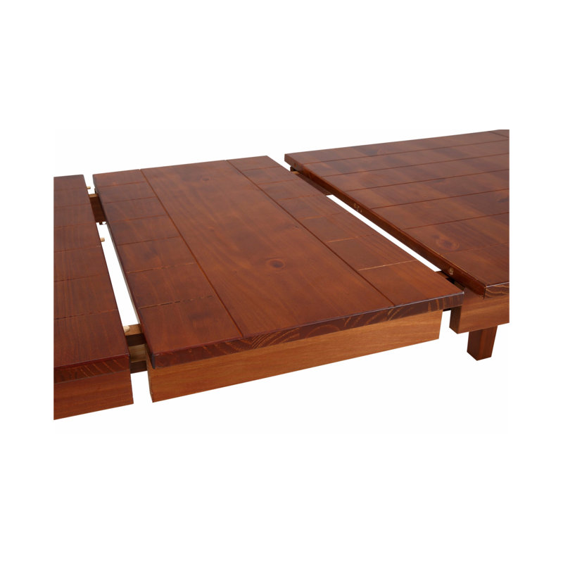 Fox Pine Solid Wood Dining Table, Brown