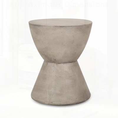 Outdoor Lightweight Concrete Side Table, MGO End Table for Durability and Style in Any Patio Setting