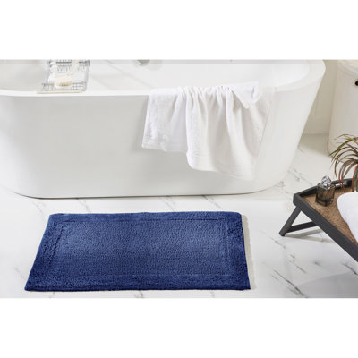 Jasmyne Premium 100% Cotton Tufted Reversible Bath Rug, Extra Soft, Super Absorbent Machine Washable Bathroom Rug