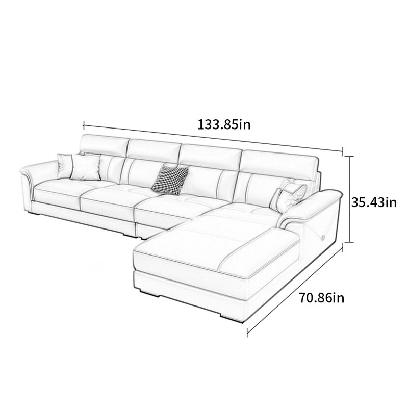 Kennell, 4, H 35,43 po x l 133,85 po x P 70,86 po