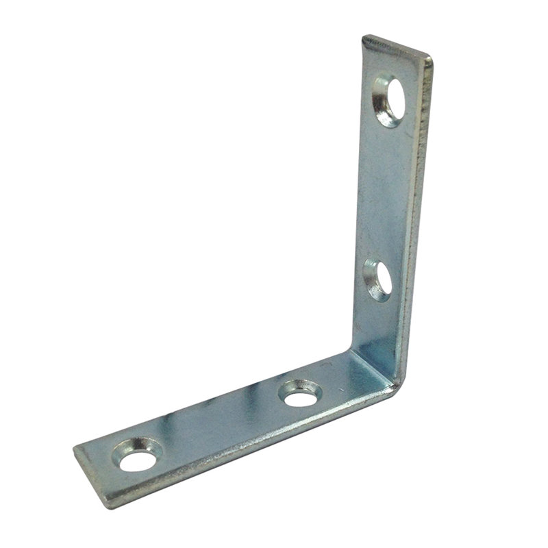 Support de coin Prime-Line, fabrication en acier, angle en L, Laiton, H 3,75 po x l 3,3 po x P 0,65 po
