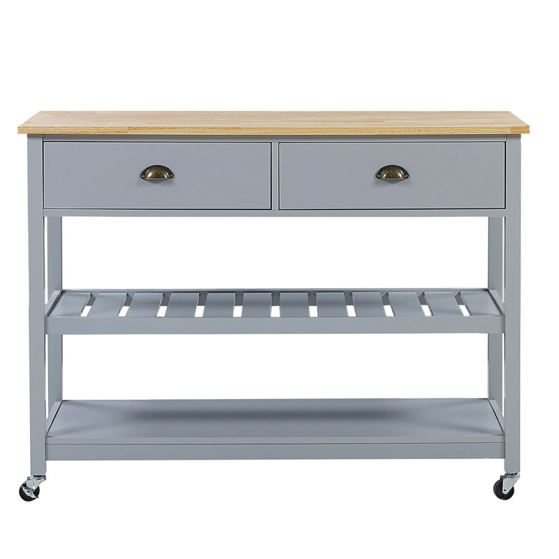 Newhaven Solid Wood Bar Cart, Grey