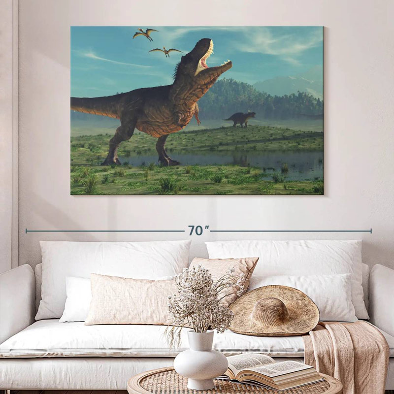 Brampt Jurassic Era Dinosaurs, 34" H x 51" W