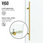 Porte de douche coulissante sans cadre avec verre transparent 3/8 po de l 64 à 68 po x H 76 po Elan E-Class-50553449