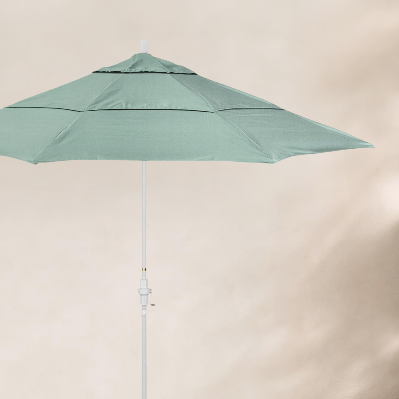 Broadmeade 11' Sunbrella® Umbrella, Matted White, Canvas Black Sunbrella® Canvas