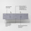 Ensemble de meuble-lavabo double mural 84 "avec miroir Geneva-112952428-87285970