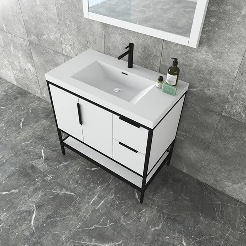 Ensemble de meuble-lavabo simple 36 po, Blanc