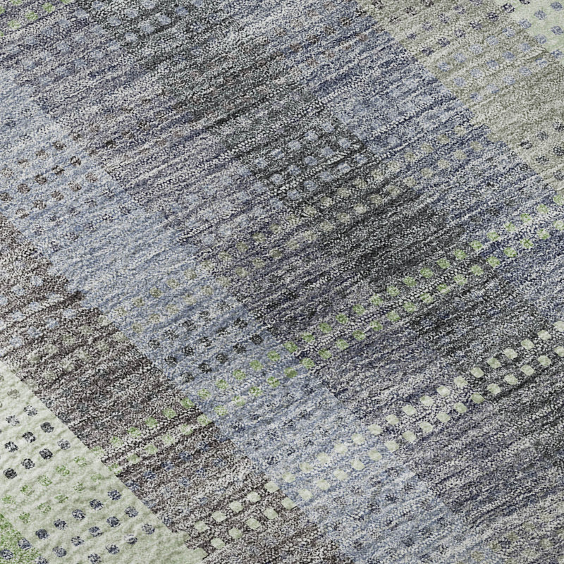 Tapis en étain de qualité supérieure lavable à la machine Prisco, Rectangulaire 8 pi x 10 pi