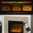 Apeksha 47" Electric Fireplace with Mantel Remote Control 12H Timer White