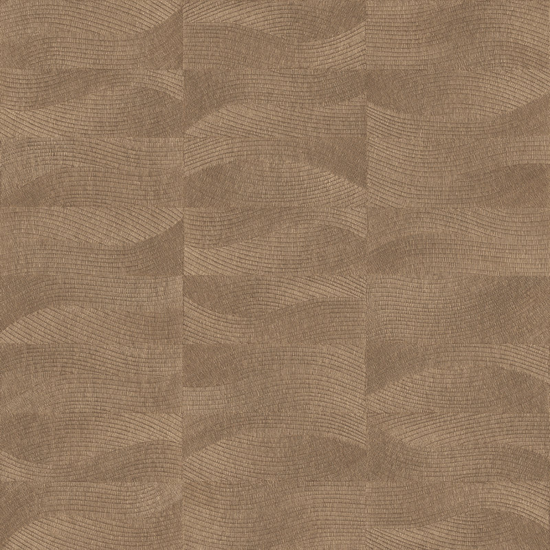 Papier peint texturé Terra Tide Geo, Brun impérial