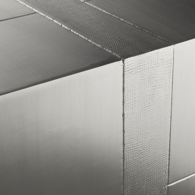White Nickel-Plated Double Dresser with Soft Close Drawer