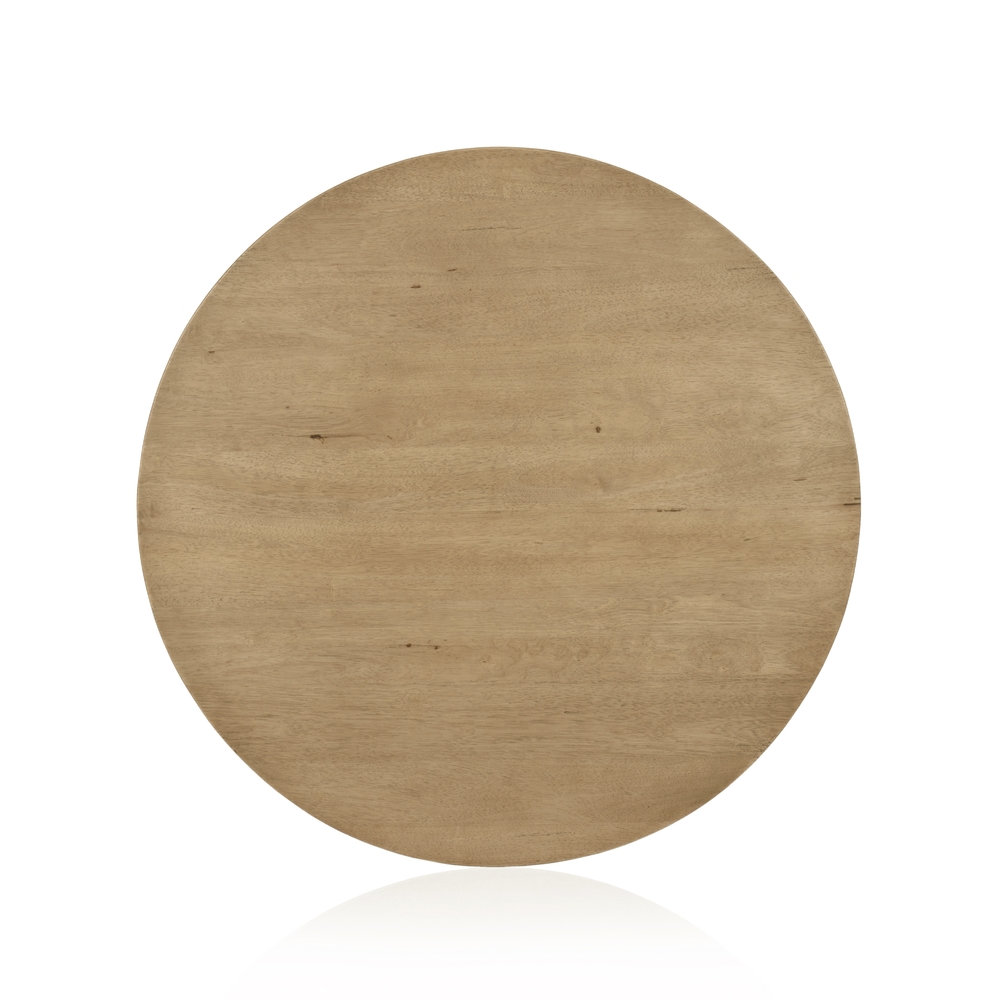 Siham Solid Wood Single Coffee Table, Light Brushed, 16" H x 48" L x 48" W
