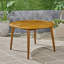 Table de salle à manger Ambre, plateau de table rond de 47 pouces, finition en bois d'acacia brun