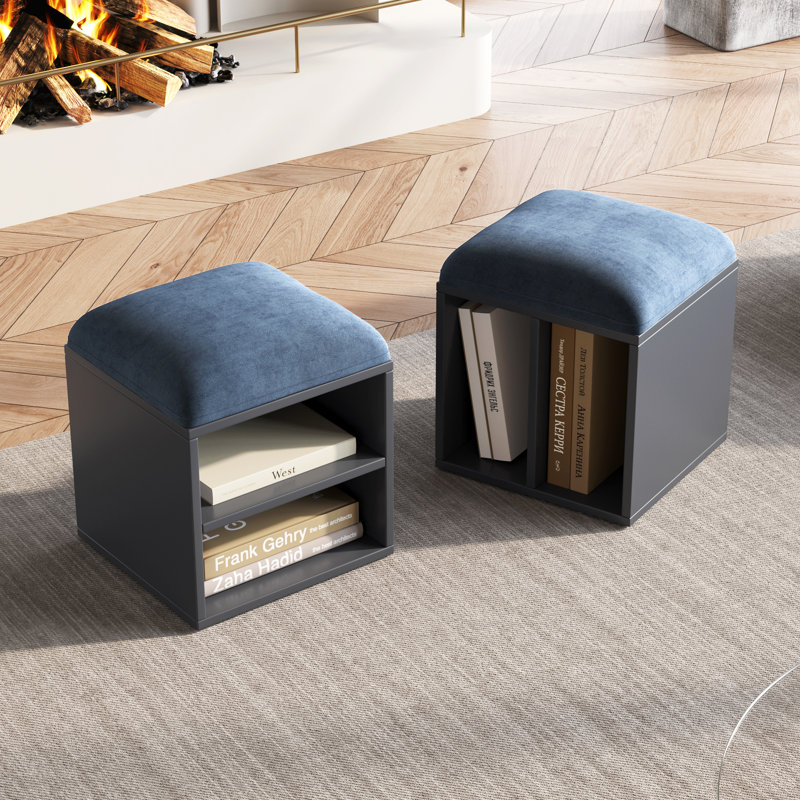 Velvet Shoe Stool