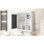 Armoire murale moderne pour salle de bain 35 po x 27,5 po, compartiment de rangement dissimulé avec miroir - 35 po x 27,5 po, 6 tablettes ouvertes