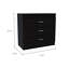 Commode 32 po à trois tiroirs noire-102615227