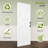 30 X 84 MDF White K-Shape Latticework Barn Door With Full Set Hardware (Includes Complete Slide Kit And Door Handle)-105587369