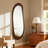 Asymmetrical Full-Length Wall Mirror with Wood Frame-1973234384