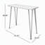 Table de bar en bois d'acacia durable et durable en bois d'acacia avec pieds en métal rustiques pour une réception élégante