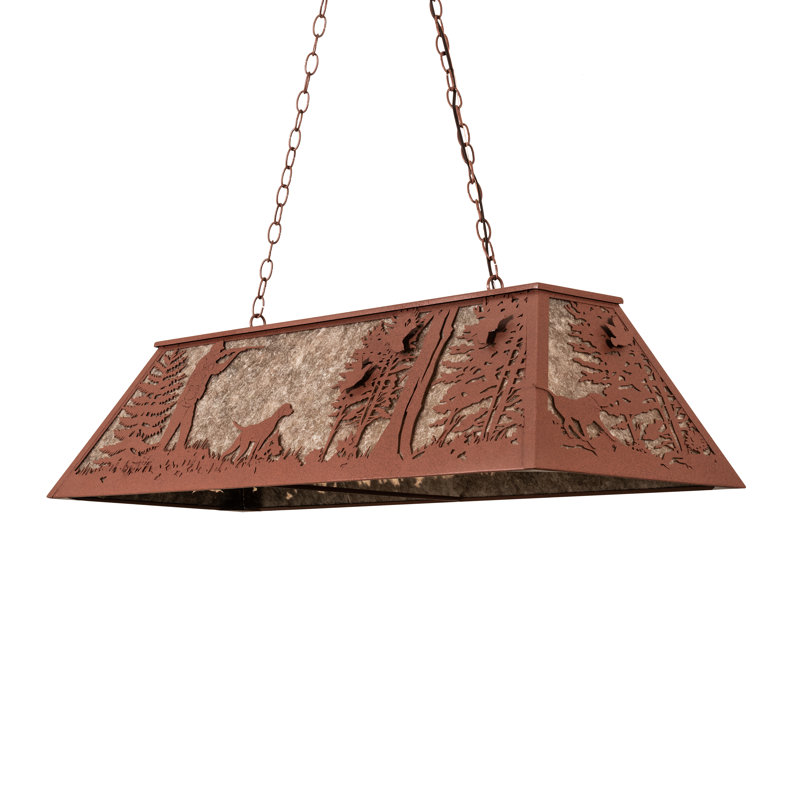 Luminaire suspendu linéaire pour table de billard 6 lumières Old Forge