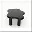 Table basse de 40 pouces en forme de nuage avec 4 pieds ronds, convenant aux salons, noir-130020465
