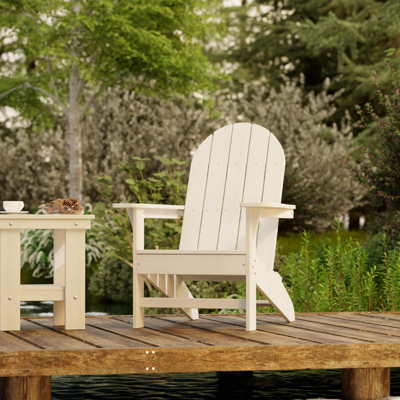 Freedom 3-Piece Traditional Adirondack Set With Side Table, White