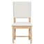 Chaises de salle à manger rembourrées traditionnelles - Bois massif naturel durable de 330 lb, 2 dossiers ergonomiques de 2 armatures robustes