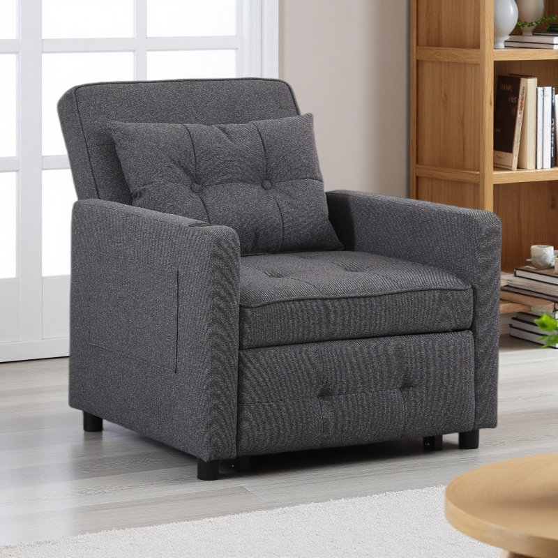 Canapé-lit convertible 3 en 1 Sleeper Chair, Gris