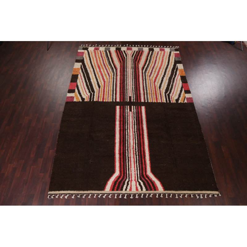 Moroccan Hand Knotted Wool Oriental Rug