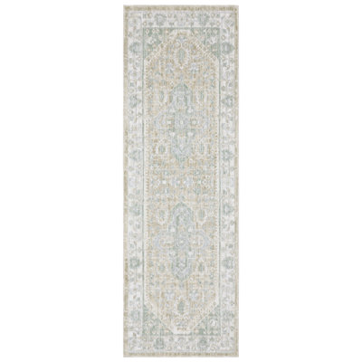 Tapis bleu pâle / taupe Lainey