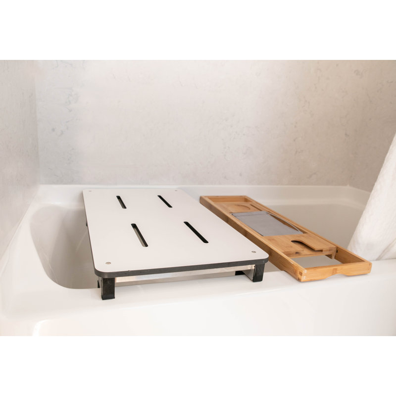 Siège de baignoire amovible blanc 27 po x 15,5 po