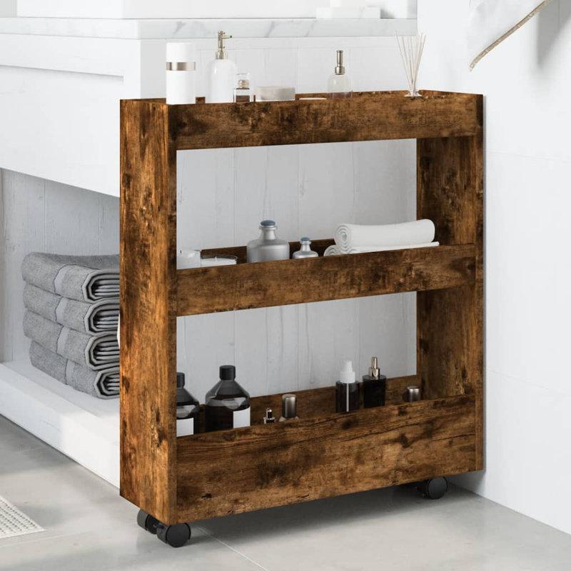 Bar Cart, Smoked Oak