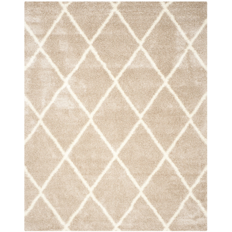 Amhold Shag Performance Geometric Rug, Rectangle 10' x 14'