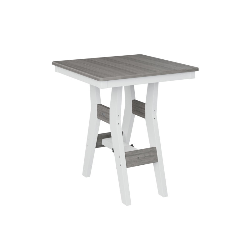 Table de bar carrée 28 po Bulger, Bois flottant gris, H 38,87 po x l 28 po x P 28 po