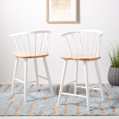 Ensemble de 2 tabourets en bois massif Sheffield
