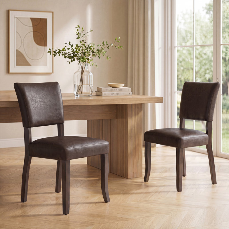 Chaises de salle à manger Aura, Brun