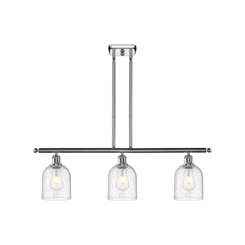 Odaniel 3 - Light Kitchen Island Pendant, Polished Chrome, Seedy