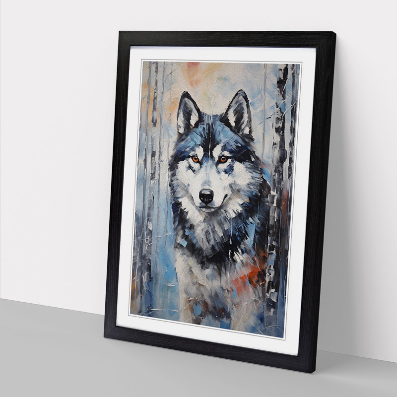 Husky Expressionism - Framed Print, Black Framed, 34cm H x 25cm W x 2cm D