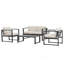 ENSEMBLE DE CHAT 4 PCS, FINITION NOIRE AVEC COUSSIN BEIGE