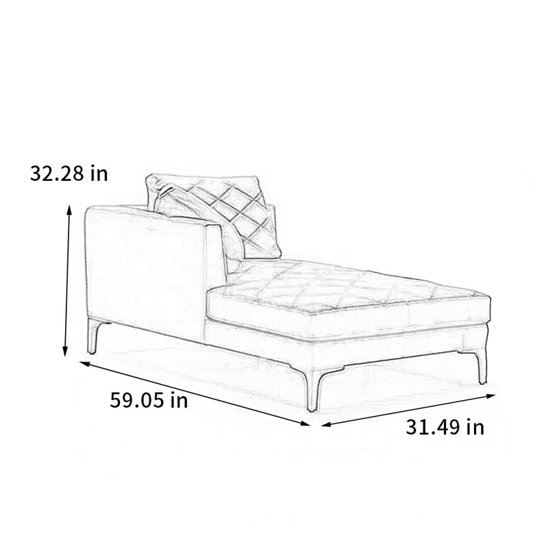 Elegant high quality solid wood chair, Right Hand Facing