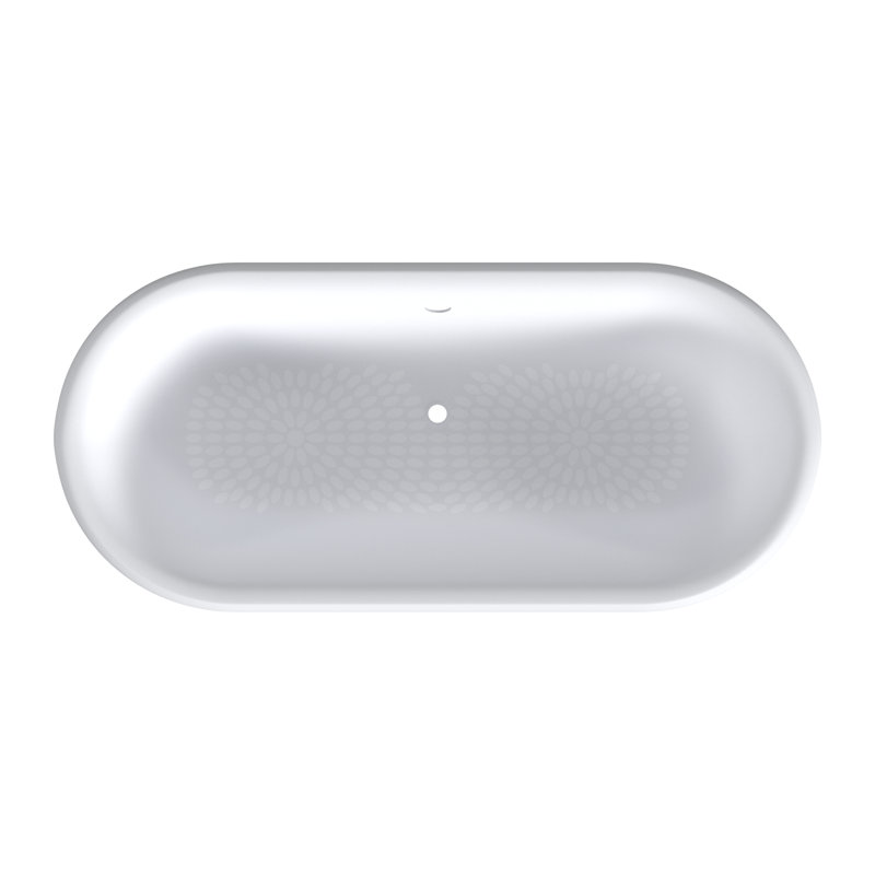 68'' L Soaking Bathtub, White, White Interior with White Exterior