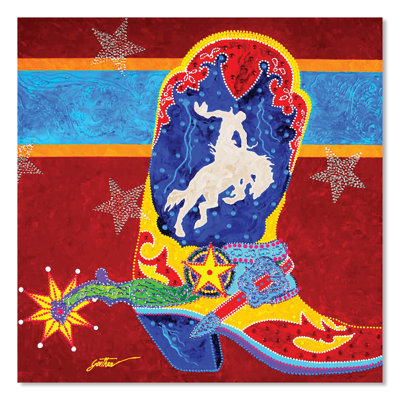 «Wyoming Cowboy», reproduction d'art sur toile tendue
