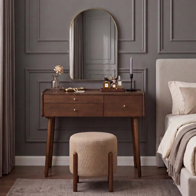 Meuble-lavabo en bois massif avec tiroirs de rangement MCM
