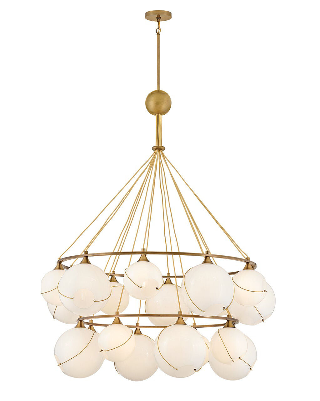 Hinkley - 30308HBR-CO - LED Chandelier - Skye - Heritage Brass, image size:1022x1280