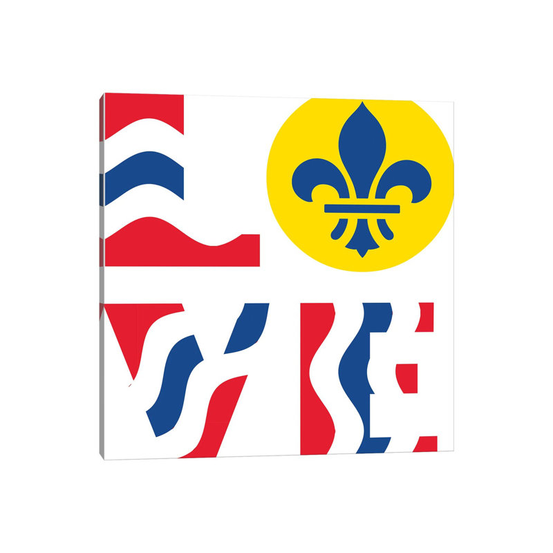 LOVE - St. Louis Flag by Benton Park Prints - Wrapped Canvas Gallery-Wrapped Canvas Giclée