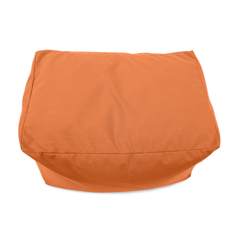 Outdoor Pouf Bench, Seascape Sand, Orange