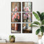 Bouquet de pivoines Country Bloom - ensemble d'art mural en toile florale de 6