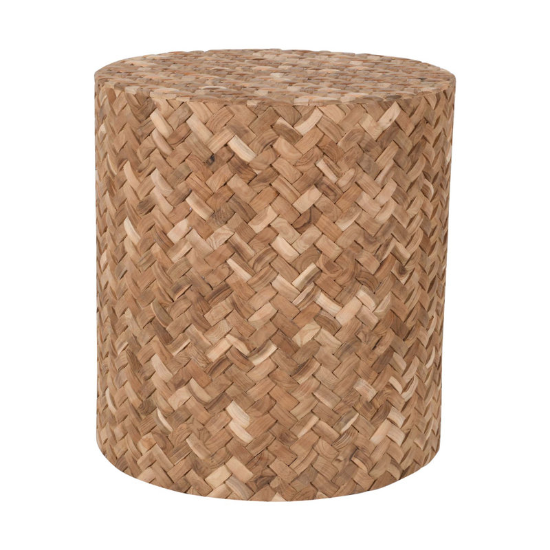 Guia Weave Natural Side Table, 18" H x 16" W x 16" D