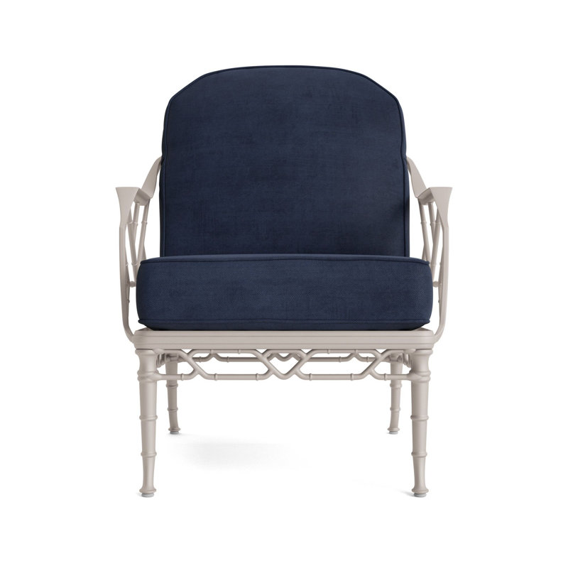 Calcutta Outdoor Lounge Chair, Dove Smooth, Fusion Neptune