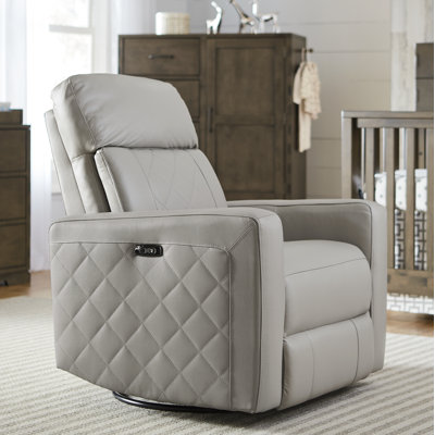 Azcuy Upholstered Swivel Reclining Glider
